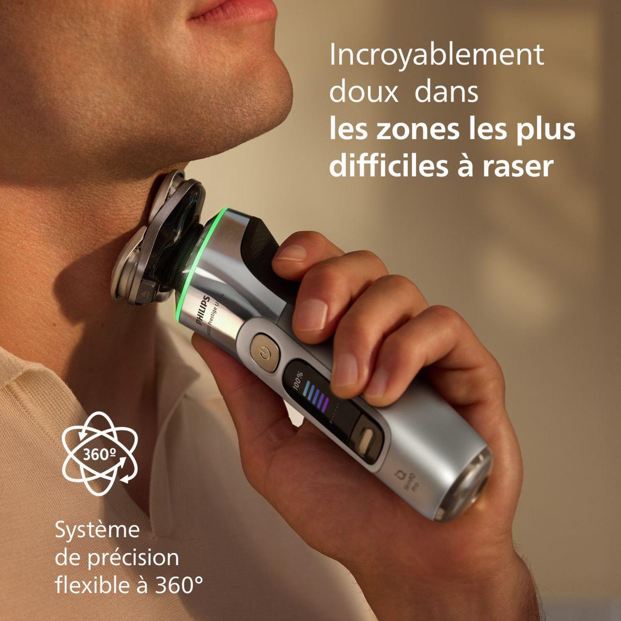 Voir la diapositive 5 : Philips Rasoir électrique xp9404/46 serie i9000 prestige ultra 100 % étanche avec skin iq et boitier de recharge uv