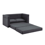 Voir la diapositive 3 : CONCEPT USINE Canapé convertible 2 places en tissu gris foncé EDIMBOURG