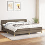 Voir la diapositive 2 : VIDAXL Sommier a lattes de lit avec matelas Taupe 200x200 cm Tissu