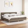 Voir la diapositive 2 : VIDAXL Sommier a lattes de lit avec matelas Taupe 200x200 cm Tissu