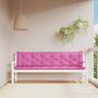 Voir la diapositive 3 : VIDAXL Coussins de banc de jardin lot de 2 rose 200x50x7 cm tissu