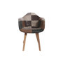 Voir la diapositive 3 : Paris Prix Lot de 2 Fauteuils Déco  Patchwork  84cm Marron