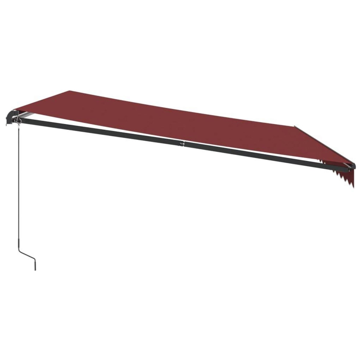 VIDAXL Auvent manuel retractable avec LED bordeaux 450x350 cm