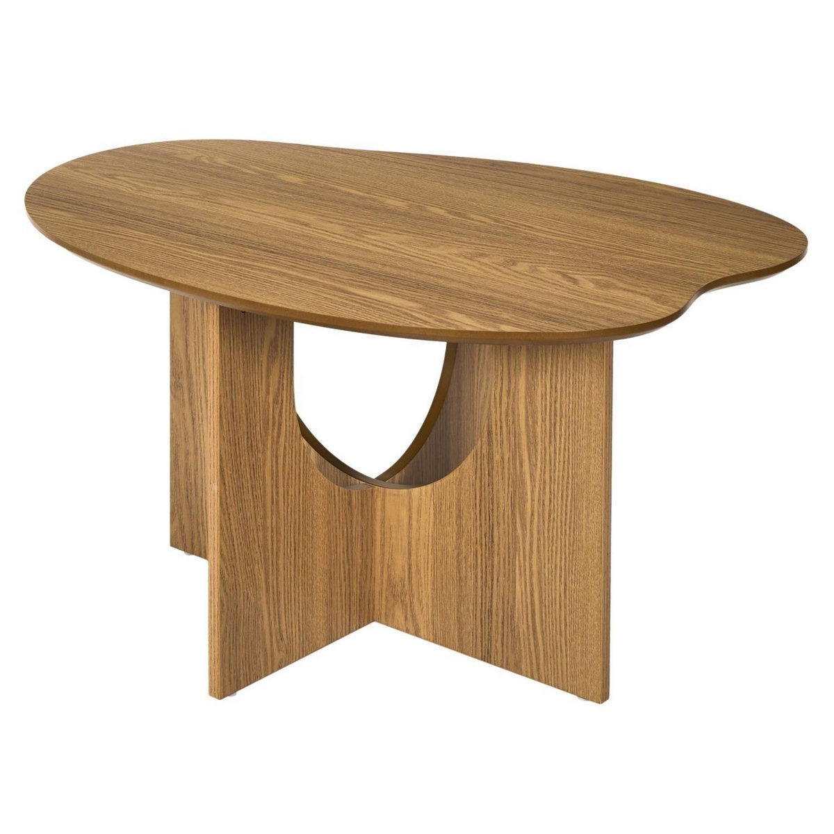 The Home Deco Factory Table basse asymétrique en bois CALYPSO - Beige