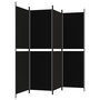 Voir la diapositive 4 : VIDAXL Cloison de separation 4 panneaux Noir 200x180 cm Tissu