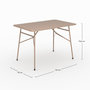 Voir la diapositive 4 : Rendez vous déco Table de jardin en metal taupe 4 personnes-Yumi