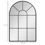 Voir la diapositive 3 : HOMCOM Miroir mural aspect verrière style classique chic - dim. 60L x 90H cm - métal noir verre 3 mm
