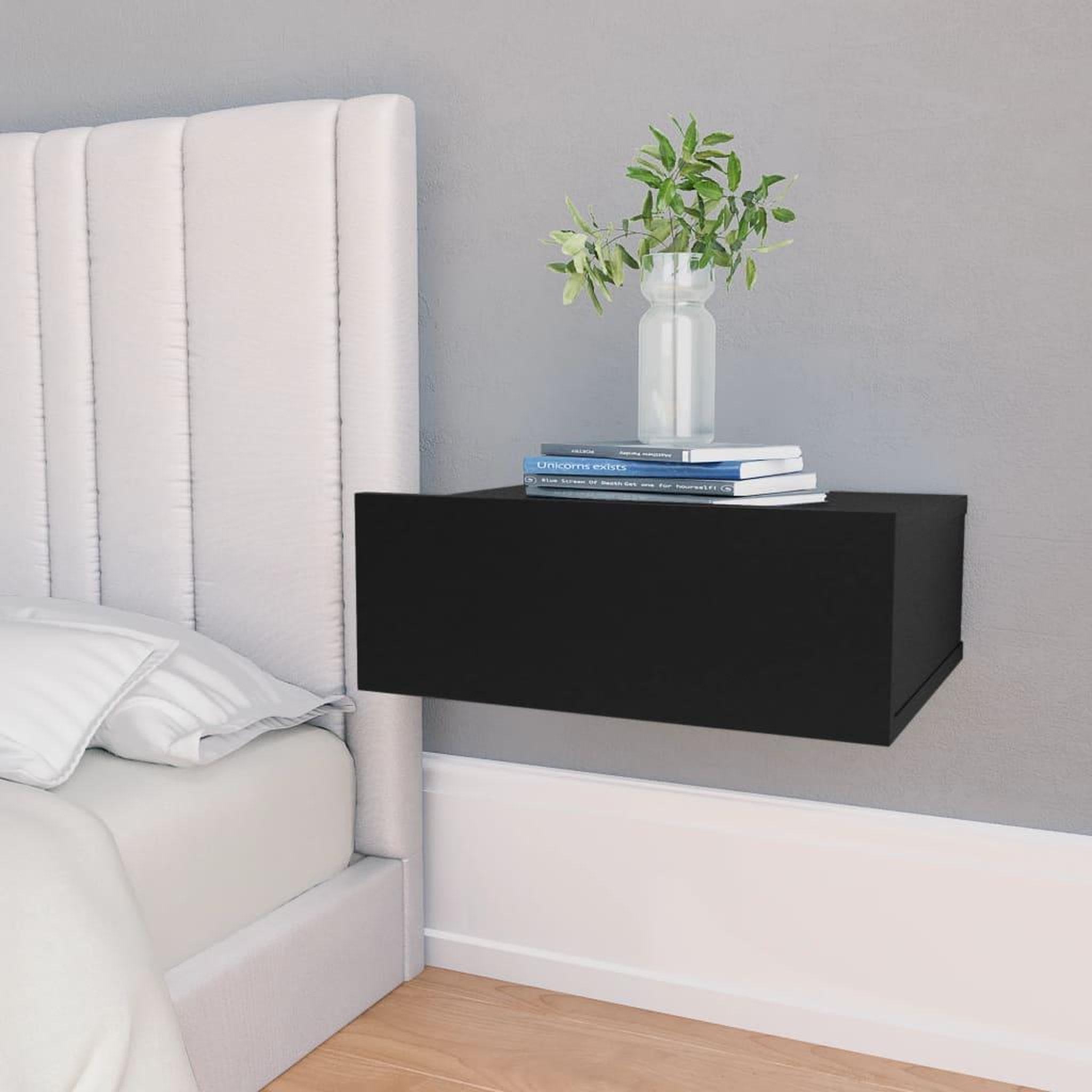 Voir la diapositive 1 : VIDAXL Tables de chevet flottantes 2 pcs Noir 40x30x15 cm