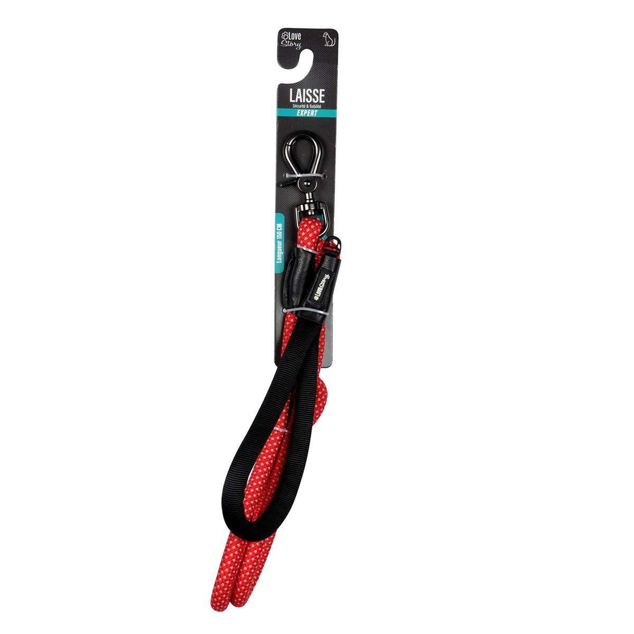 Voir la diapositive 2 : HOMEA Laisse pour Chien  Corde Expert  150cm Rouge