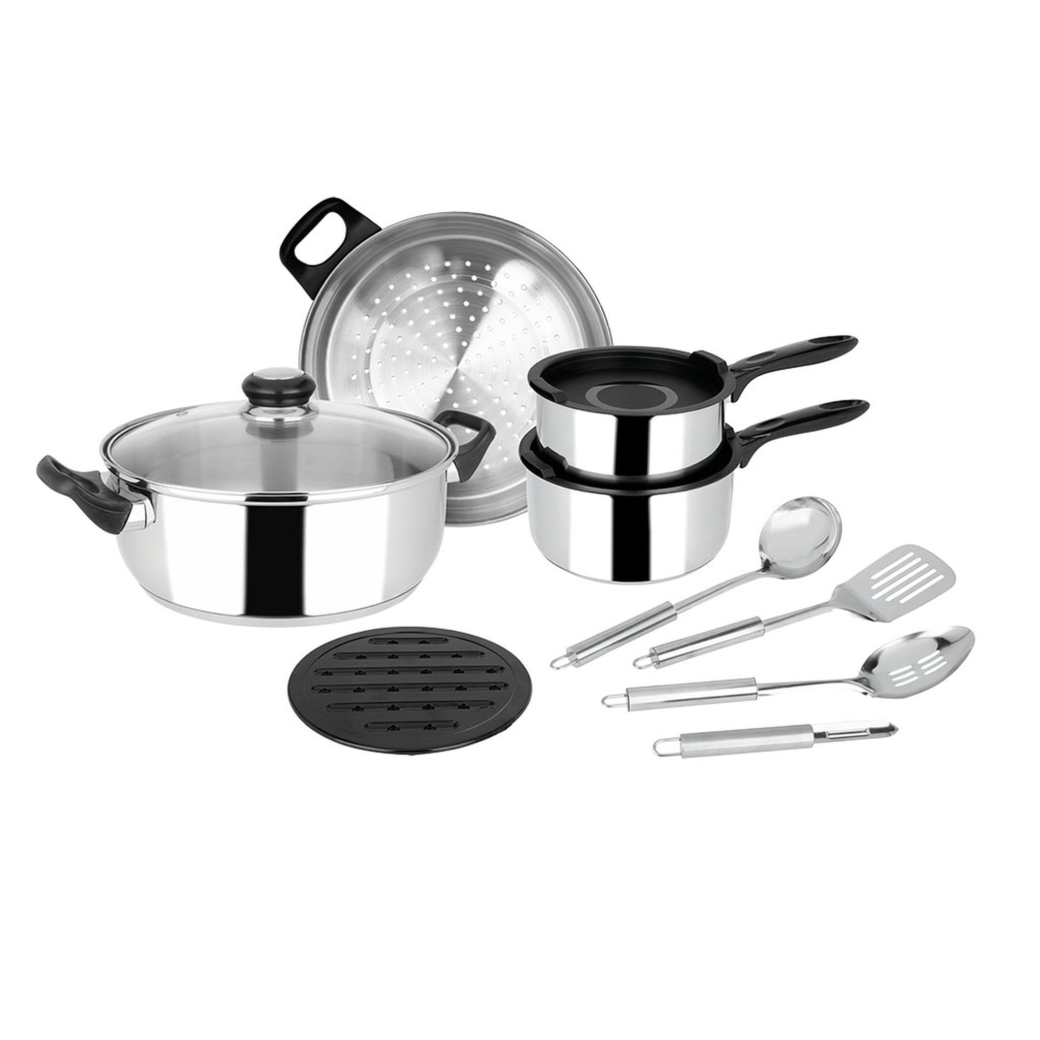 Batterie de cuisine induction 12 pièces Inox