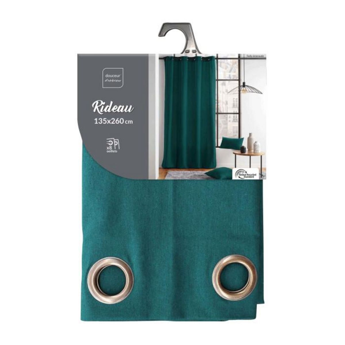 Paris Prix Rideau à Œillets  Twily  135x260cm Émeraude