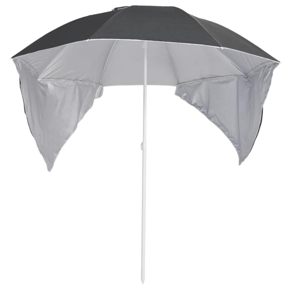 VIDAXL Parasol de plage avec parois laterales anthracite 215 cm