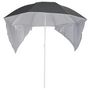 Voir la diapositive 2 : VIDAXL Parasol de plage avec parois laterales anthracite 215 cm