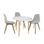Voir la diapositive 4 : Paris Prix Table de Repas Scandinave  Pulego  76cm Blanc