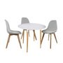 Voir la diapositive 4 : Paris Prix Table de Repas Scandinave  Pulego  76cm Blanc