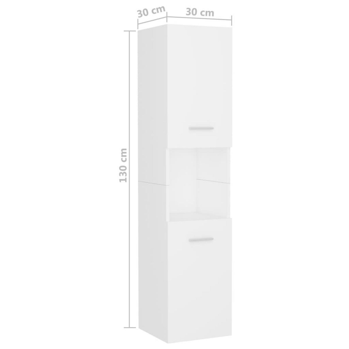 VIDAXL Ensemble de meubles de salle de bain blanc bois d'ingenierie