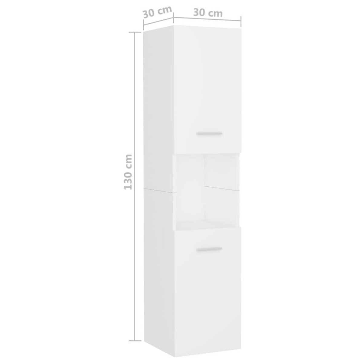 VIDAXL Ensemble de meubles de salle de bain blanc bois d'ingenierie