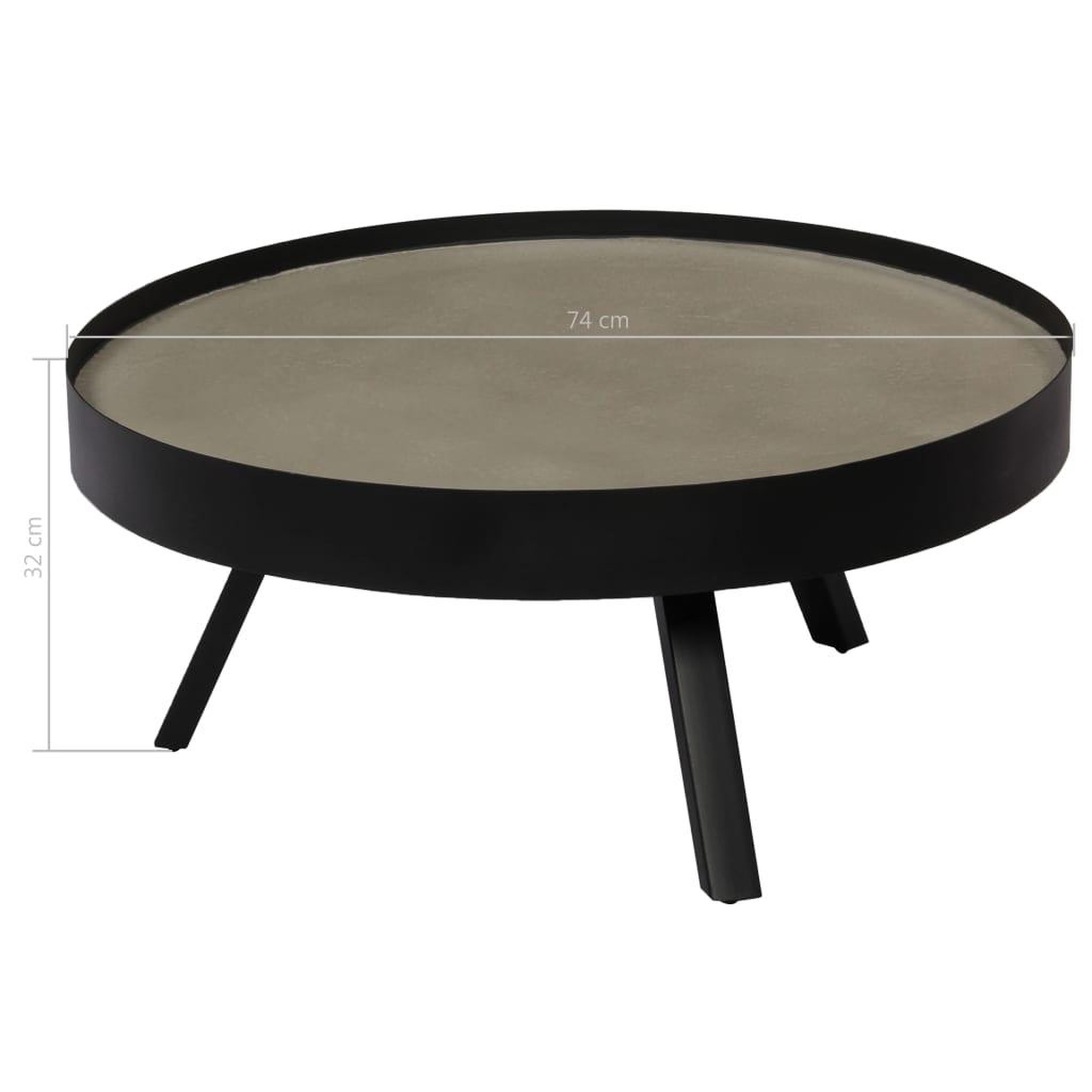 Voir la diapositive 6 : VIDAXL Table basse Dessus de table en beton 74x32 cm