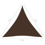 VIDAXL Voile de parasol Tissu Oxford triangulaire 3x3x3 m Marron