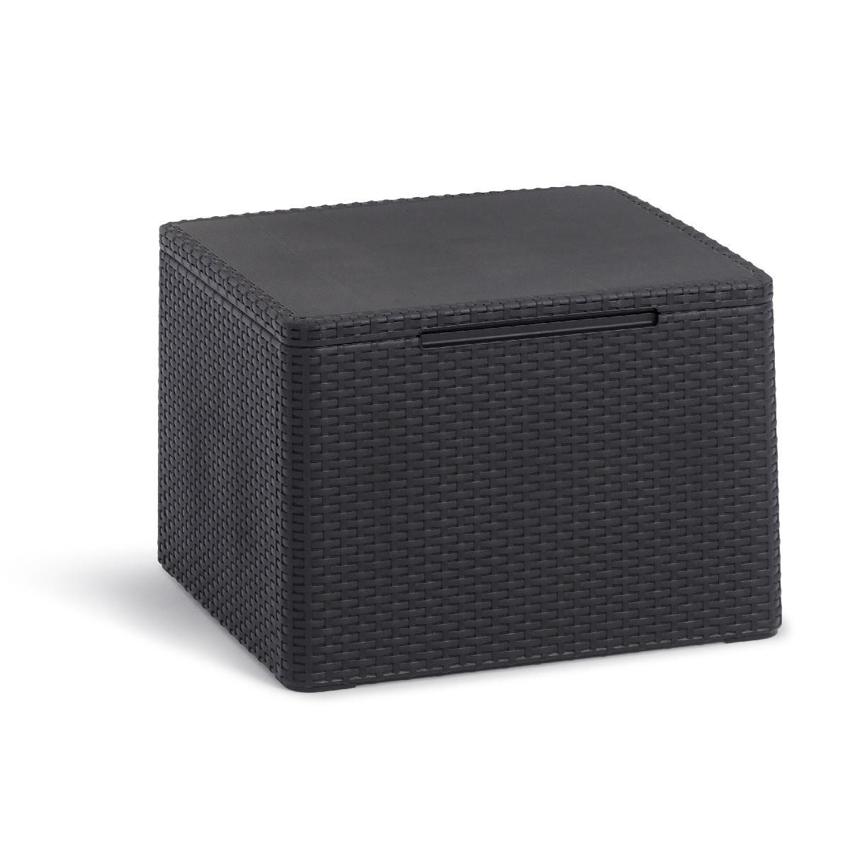 ALLIBERT by KETER Salon bas de jardin d'angle gris graphite 5 places CLAIRE