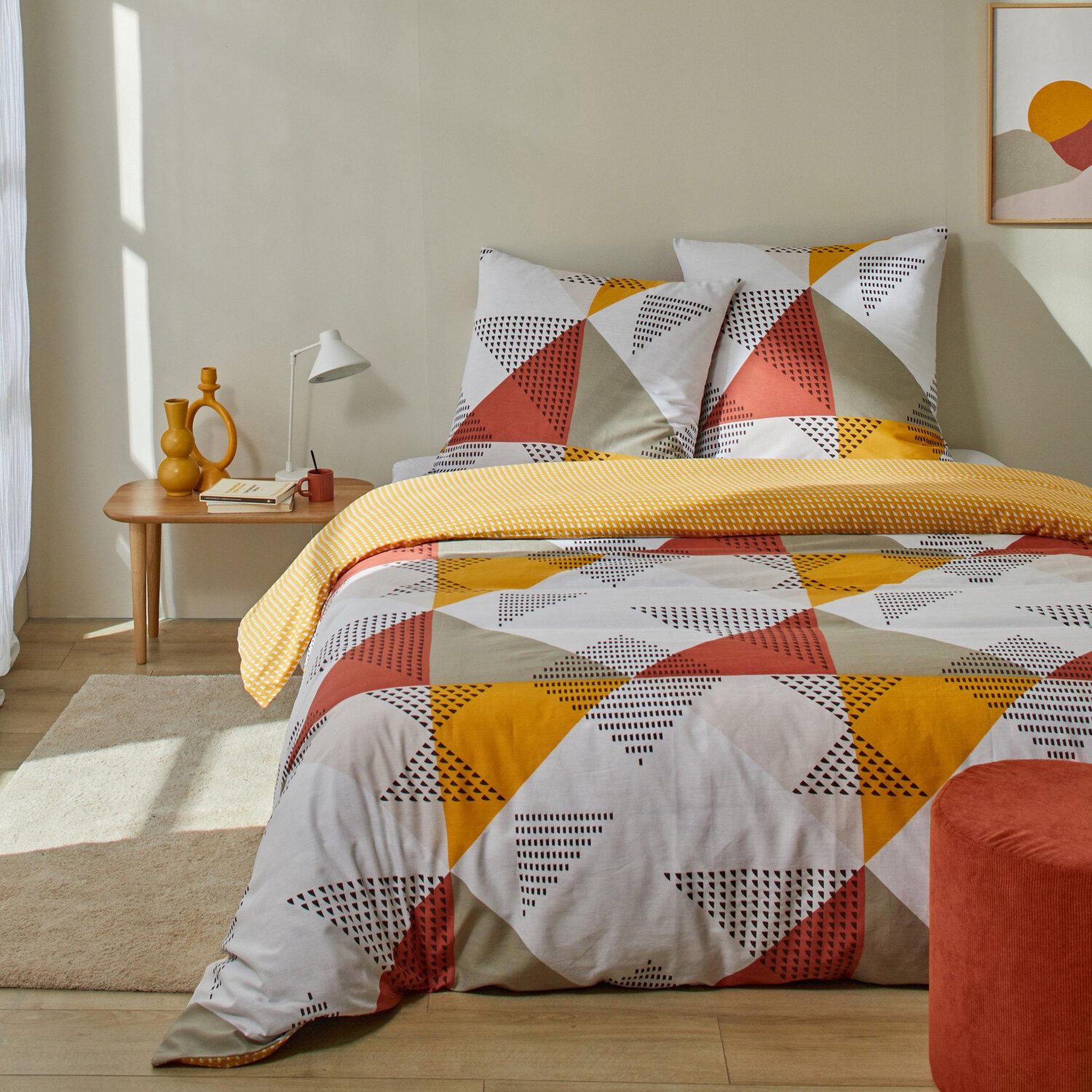 Voir la diapositive 2 : Home collection Parure housse de couette meo multico 240x220 + 2 taies d'oreillers 63x63cm