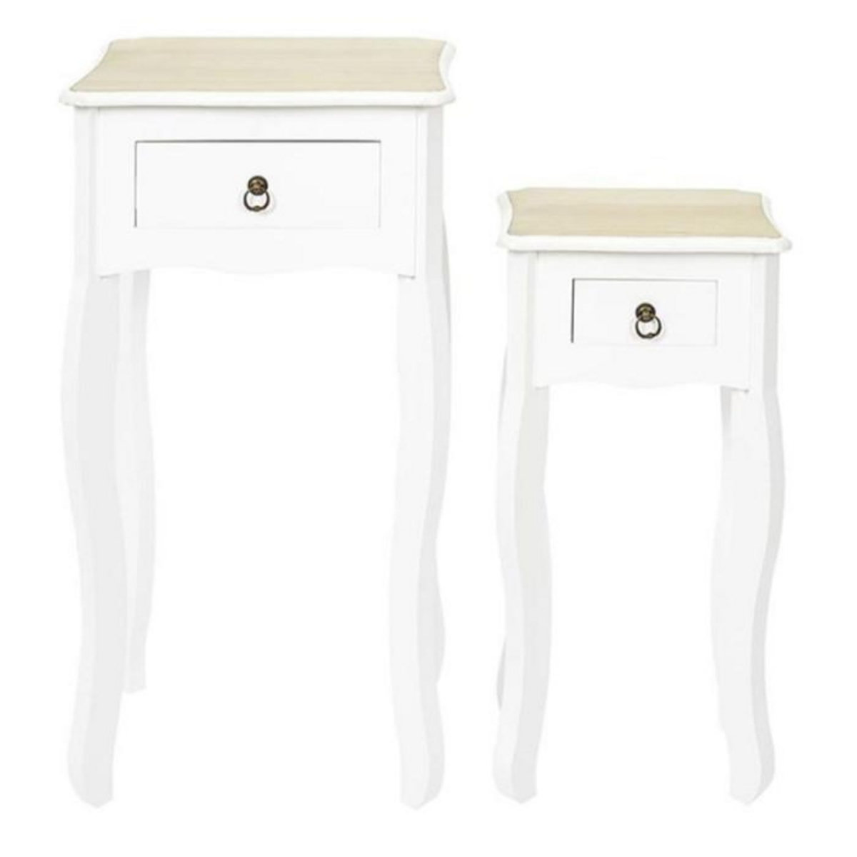 Paris Prix Lot de 2 Sellettes  Victoria  75cm Blanc