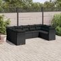 Voir la diapositive 1 : VIDAXL Salon de jardin 9 pcs avec coussins noir resine tressee