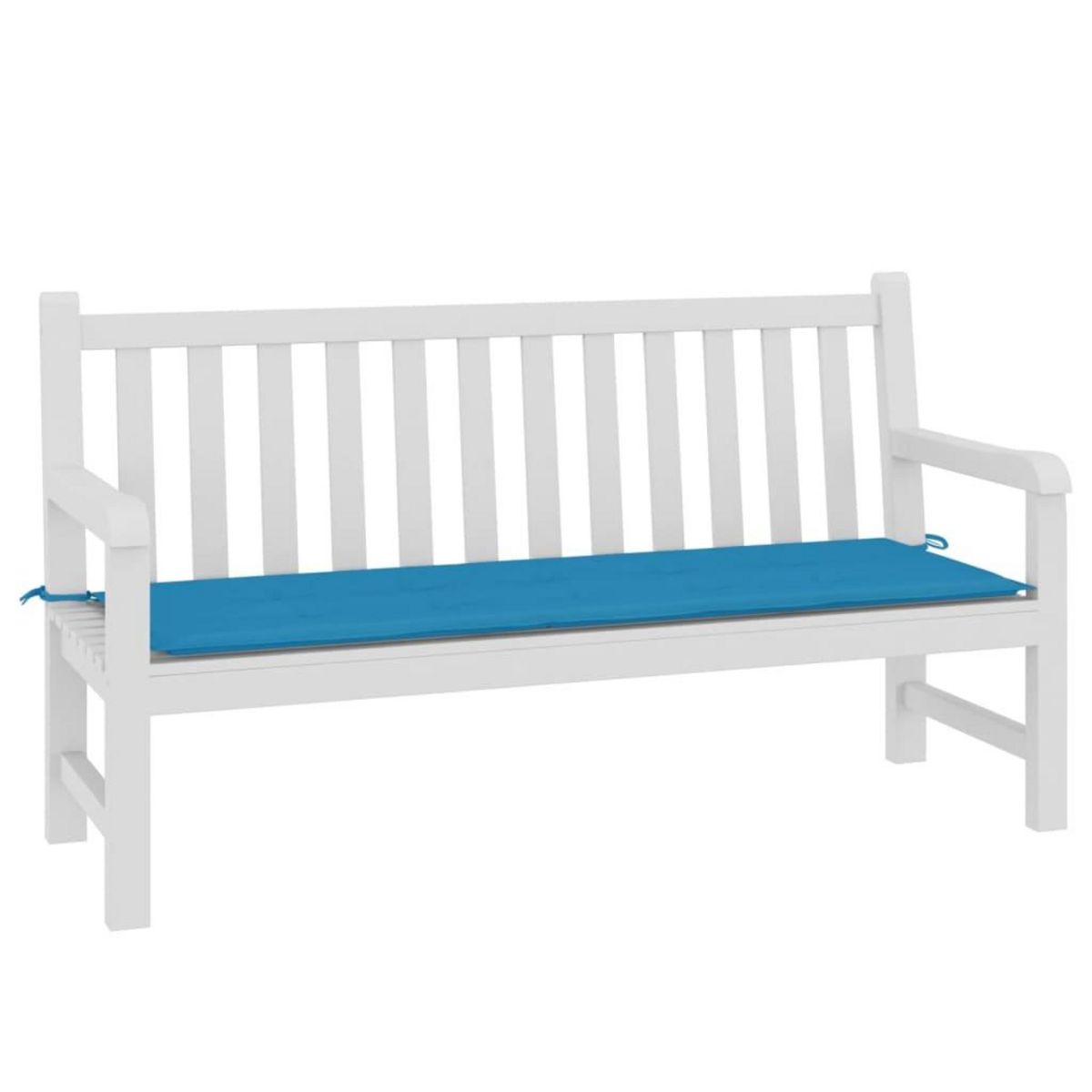 VIDAXL Coussin de banc de jardin bleu 150x50x3 cm tissu oxford