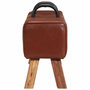 Voir la diapositive 3 : VIDAXL Banc cheval d'arçon vintage Cuir veritable de chevre