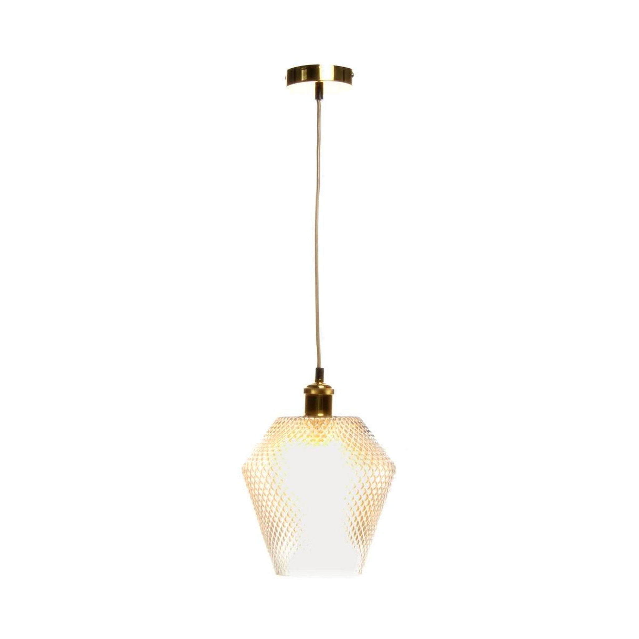 Voir la diapositive 4 : Paris Prix Lampe suspension en verre  nomi  27cm transparent
