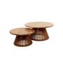 Voir la diapositive 3 : LISA DESIGN Kerala - lot de 2 tables basses gigognes - bois massif de manguier