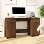 Voir la diapositive 1 : VIDAXL Bureau avec armoire laterale Chene marron Bois d'ingenierie