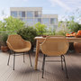 Voir la diapositive 2 : MAISON PAVANE Lot de 2 chaises en résine tressée naturelle-Carmela