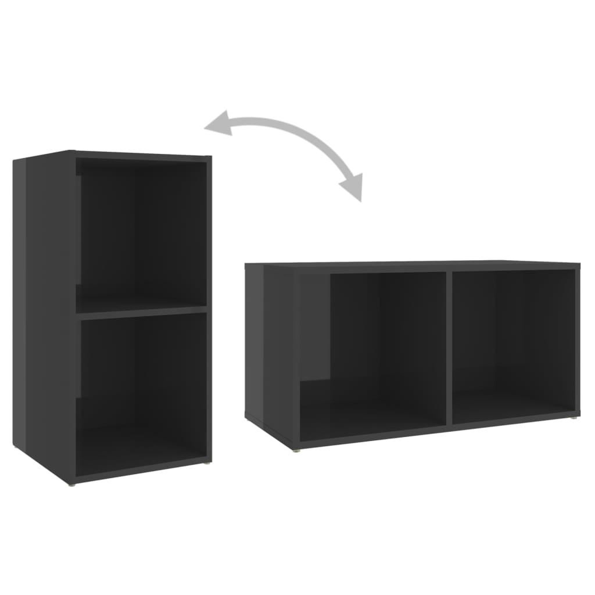Voir la diapositive 5 : VIDAXL Ensemble de meubles TV 8 pcs Gris brillant Bois d'ingenierie