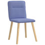 Voir la diapositive 3 : VIDAXL Chaises a manger lot de 4 bleu jean tissu