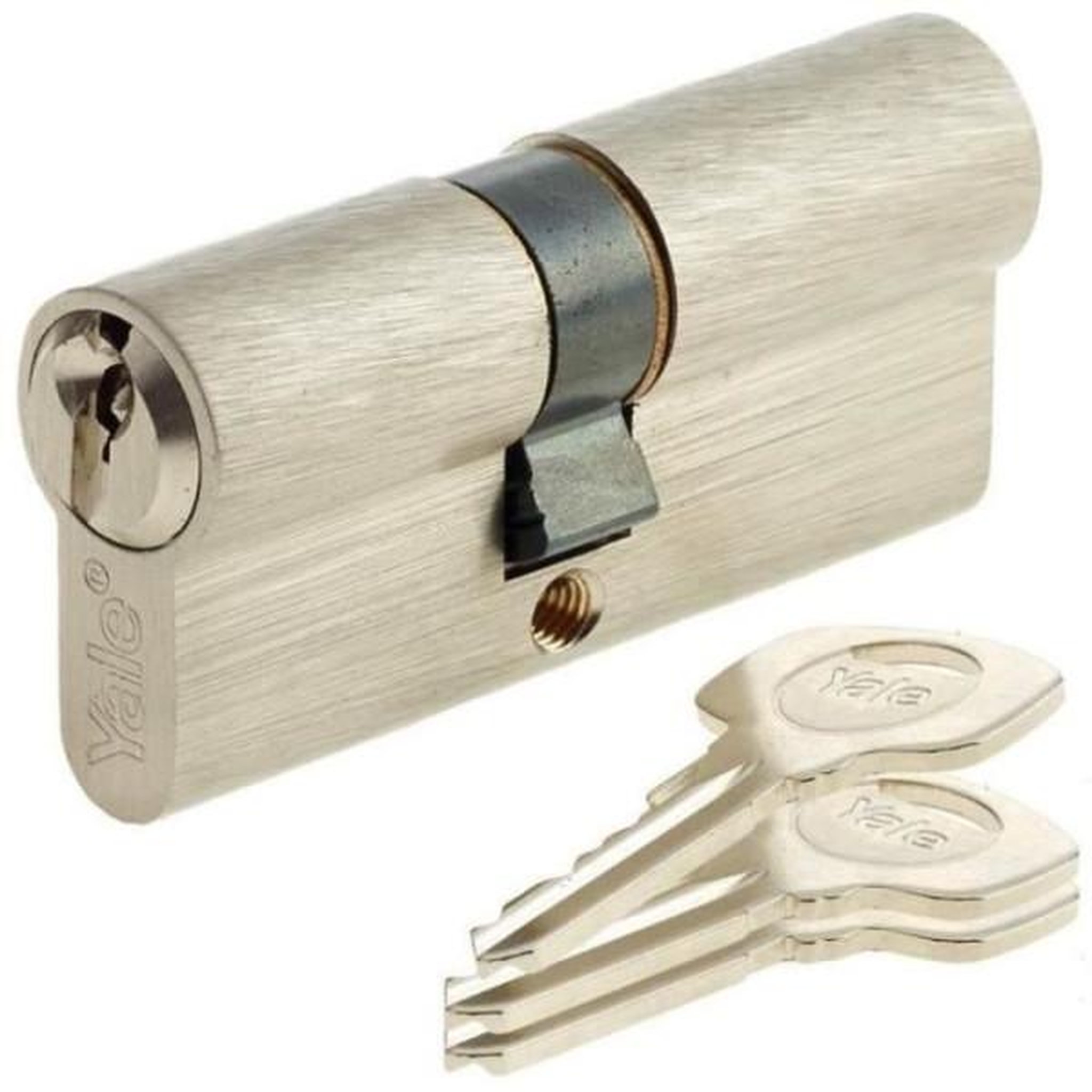 YALE Cylindre de Serrure - YALE - YC500+ - 40x50 mm - 5 Goupilles - 3 Clés - Nickelé