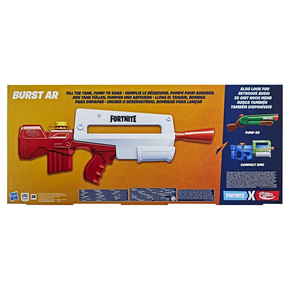 NERF Blaster à eau Nerf Super Soaker Fortnite Burst AR