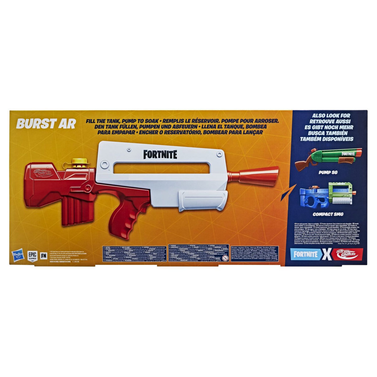 NERF Blaster à eau Nerf Super Soaker Fortnite Burst AR