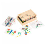 EDUCO Jeu de formes et couleurs - reproduire le modele - Anneaux et bâtonnets - jeu Montessori