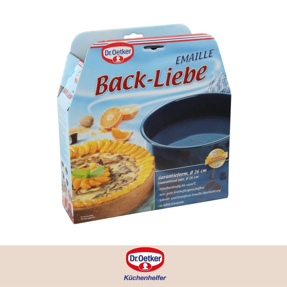 DR.OETKER Ensemble de 2 Moules à manqué fond amovible 26,5 cm Dr Oetker Back Liebe