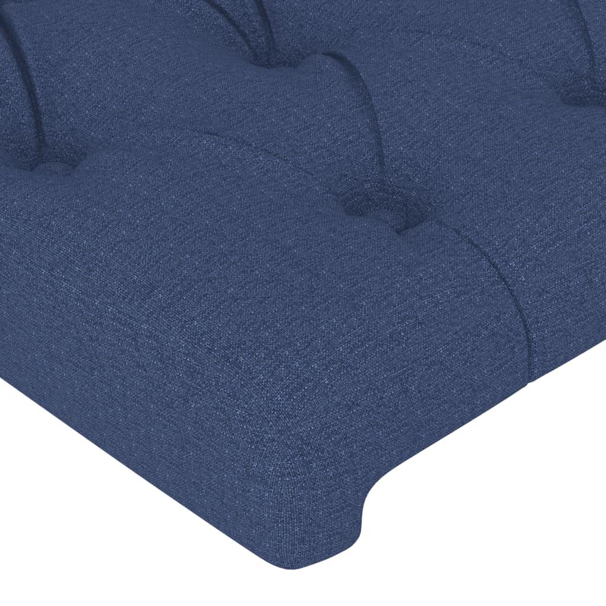 Voir la diapositive 5 : VIDAXL Tete de lit a LED Bleu 83x16x118/128 cm Tissu