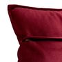 Voir la diapositive 3 : ATMOSPHERA Coussin Déco Uni  Lilou  45x45cm Rouge Grenat
