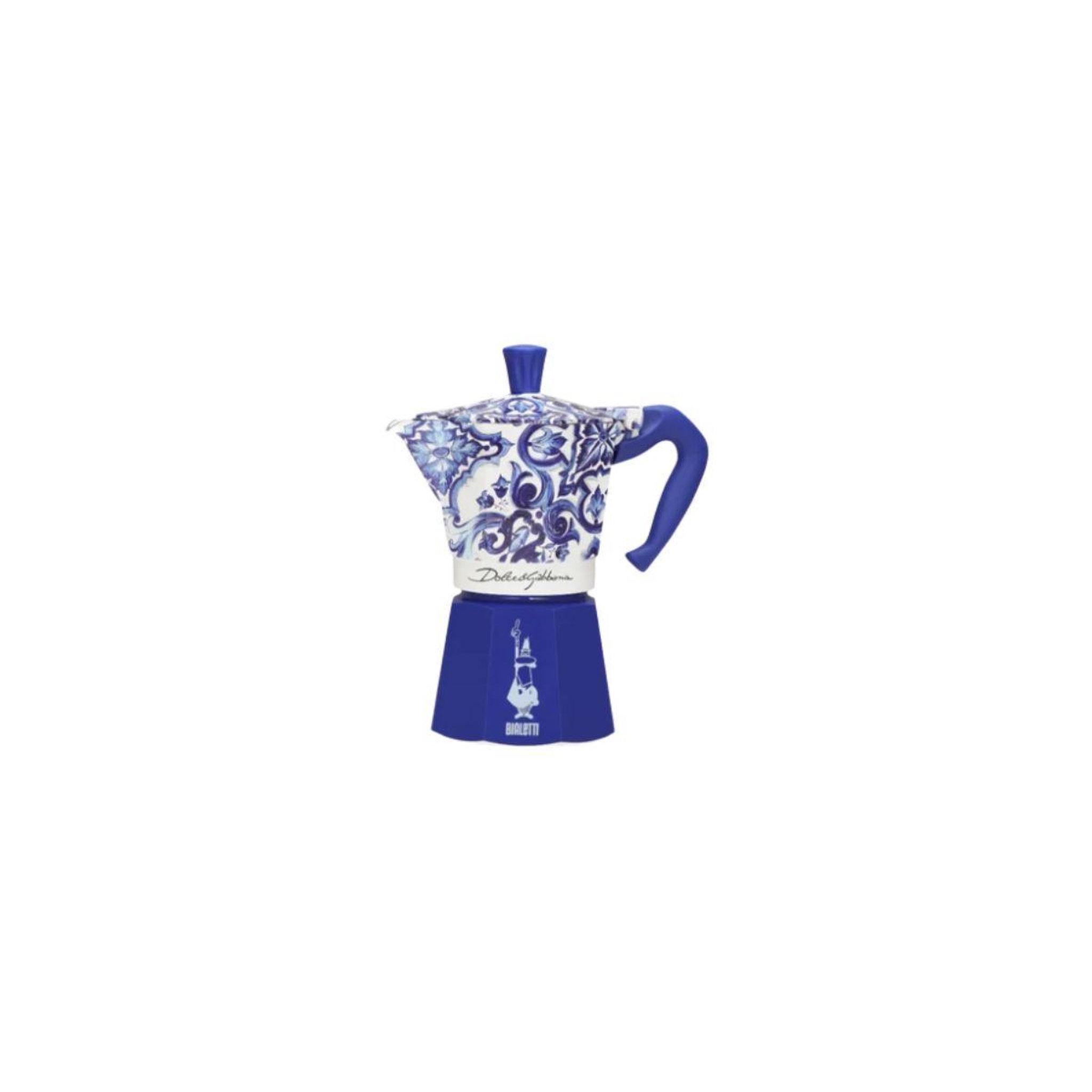 Voir la diapositive 1 : BIALETTI Cafetière italienne Moka Express Bleu Dolce Gabbana - capacité 6 tasses