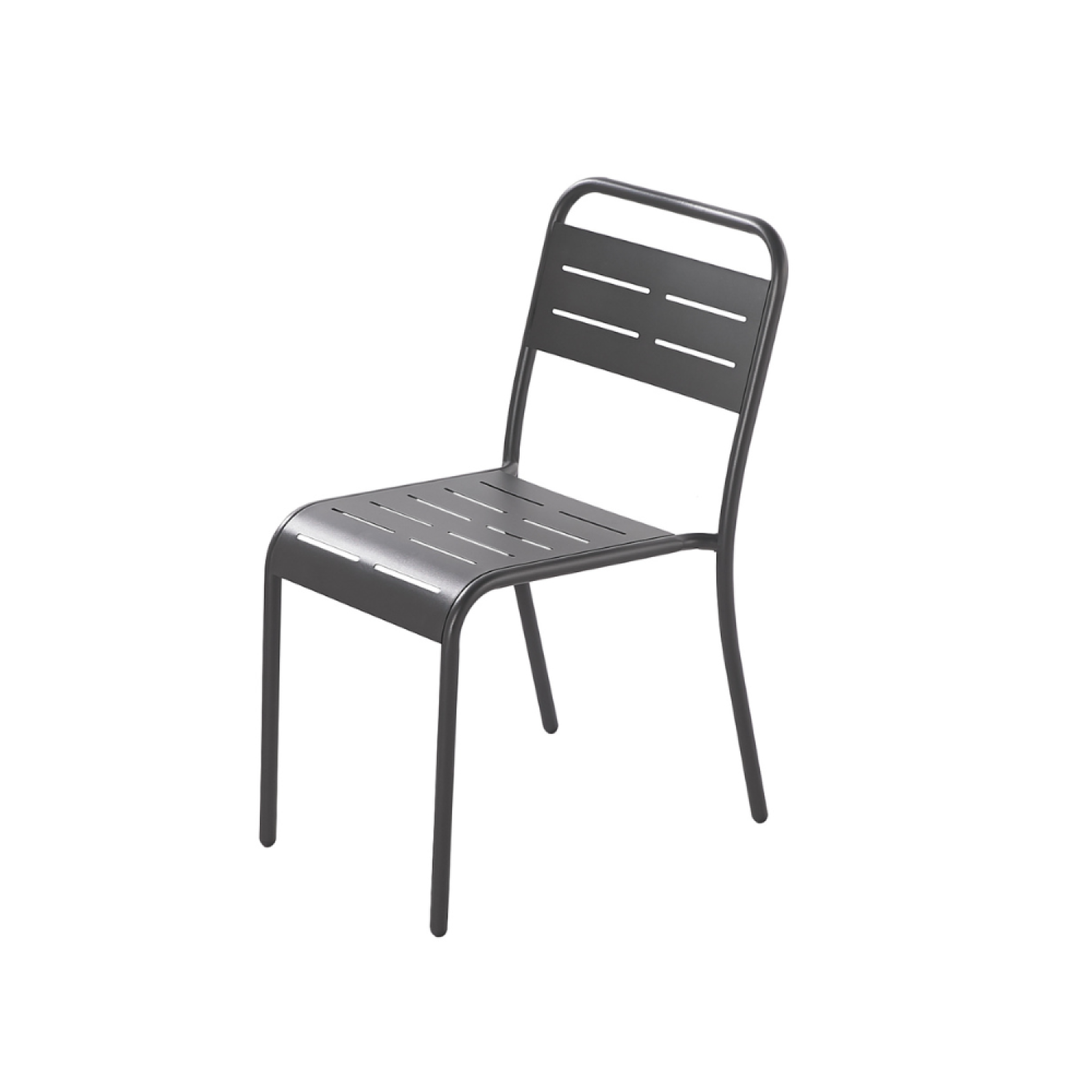 Voir la diapositive 1 : CONCEPT USINE Lot de 6 chaises en acier gris foncé bergame
