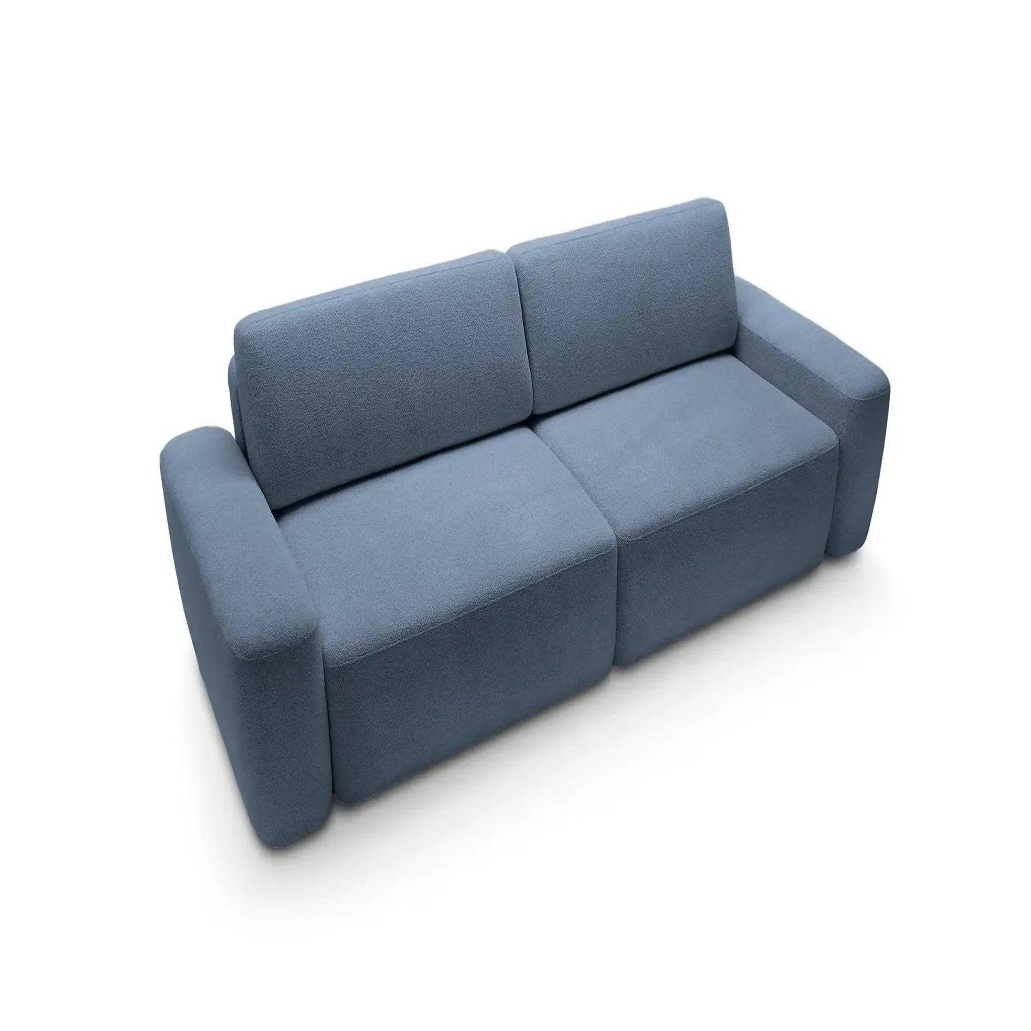 Voir la diapositive 6 : CASANOVA PARIS Ivy - canapé droit convertible coffre tissu chiné