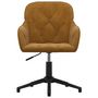 Voir la diapositive 3 : VIDAXL Chaise pivotante de bureau Marron Velours
