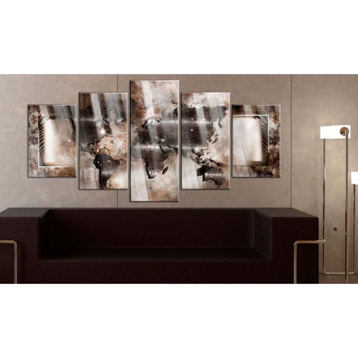 Paris Prix Tableau sur Verre Acrylique  Platinum Map