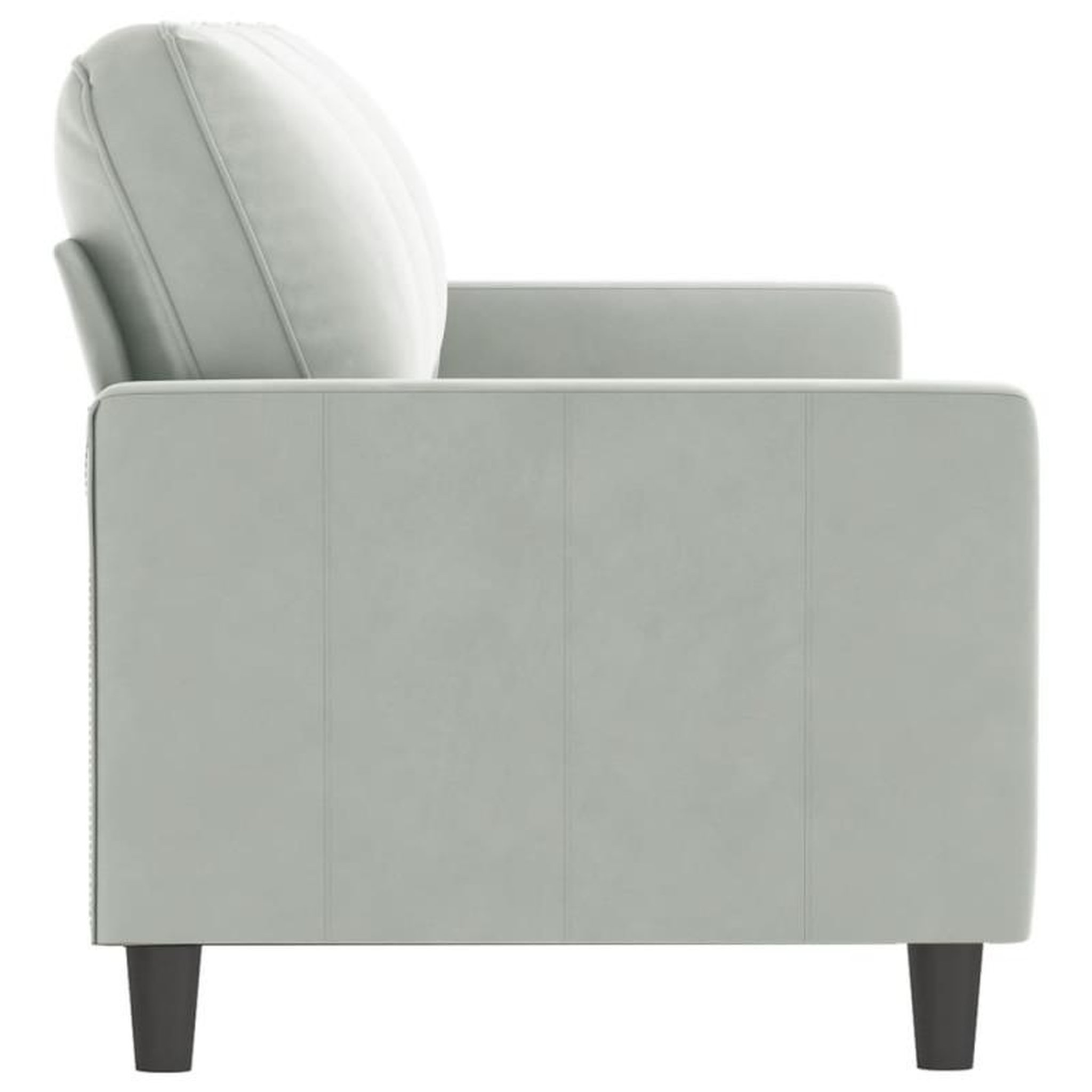 Voir la diapositive 4 : VIDAXL Canapé à 3 places Gris clair 180 cm Velours