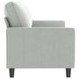 Voir la diapositive 4 : VIDAXL Canapé à 3 places Gris clair 180 cm Velours