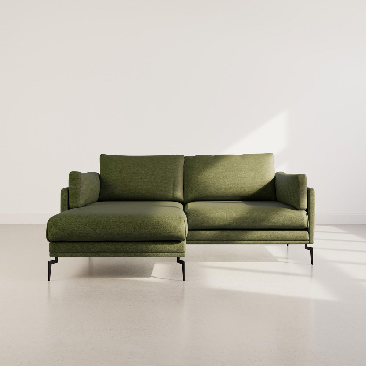 LISA DESIGN Carlos - canapé d'angle gauche 4 places ultra moelleux en tissu texturé